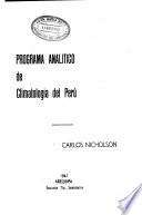 Programa analítico de climatología del Perú