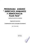 Programa Andino Derechos Humanos y Democracia Plan Pais