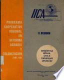 Programa cooperativo regional en reforma agraria y colonización