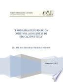 Programa De Formacion Continua a Docentes de Educacion Fisica