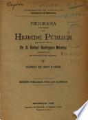 Programa de las lecciones de higiene pública