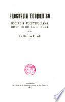 Programa Económico Social y Político para después de la guerra