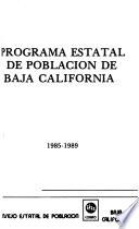 Programa estatal de población de Baja California, 1985-1989