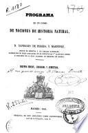 Programa razonado de un curso de nociones de historia natural