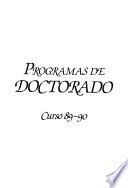 Programas de doctorado