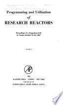 Programming and Utilization of Research Reactors