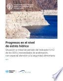 Progresos en el nivel de estrés hídrico