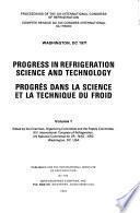 Progress in Refrigeration Science and Technology
