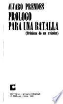 Prólogo para una batalla