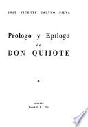 Prólogo y epílogo de Don Quijote