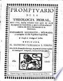 Promptuario de la theologia moral