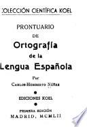 Prontuario de ortografía de la lengua española