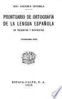 Prontuario de ortografía de la lengua española