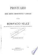 Prontuario sobre asuntos administrativos y judiciales