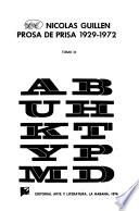 Prosa de prisa, 1929-1972: 1962-1972