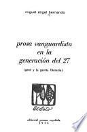 Prosa vanguardista en la generación del 27