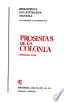Prosistas de la colonia