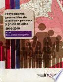 Proyecciones provinciales de población por sexo y grupo de edad 2010-2040