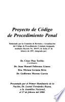 Proyecto de código de procedimiento penal
