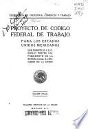 ... Proyecto de codigo federal de trabajo