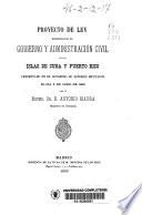 Proyecto de ley reformando el gobierno y administración civil de las islas de Cuba y Puerto Rico