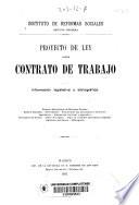 Proyecto de Ley sobre contato de trabajo