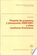 Proyecto de programa y presupuesto 2000-2001 y otras cuestiones financieras. Informe 87 II