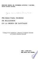Pruebas para ingreso de religiosos en la Orden de Santiago