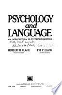 Psychology and Language