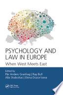 Psychology and Law in Europe