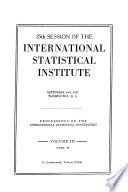 pt. A-B 25th Session of the International Statistical Institute