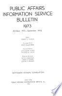 Public Affairs Information Service Bulletin