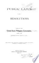 Public Laws and Resolutions Passed ... During the Quarter Ending ...