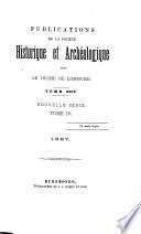 Publications de la Société historique et archéologique dans le Duché de Limbourg
