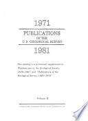 Publications of the Geological Survey