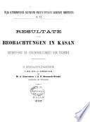Publications of the Kazan University Observatory U.S.S.R.