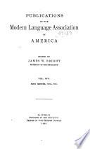 Publications of the Modern Language Association of America
