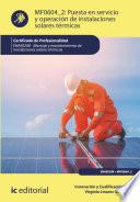 Puesta en servicio y operación de instalaciones solares térmicas. ENAE0208