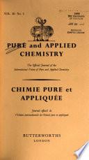 Pure and Applied Chemistry