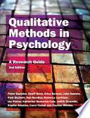 Qualitative Methods In Psychology: A Research Guide