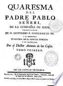 Quaresma del padre Pablo Señeri ...