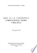 Qué es la lingüística computacional?