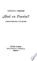 Qué es poesía?