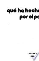 Qué ha hecho el Apra por el Perú