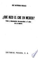 Qué hizo el Che en México?