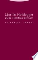 ¿Qué significa pensar?