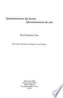 Questionnement des formes, questionnement du sens