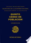 Quinto Censo de Población. 15 de mayo de 1930. Estado de Puebla