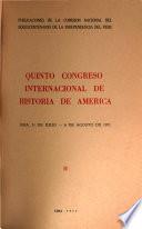 Quinto Congreso Internacional de Historia de América