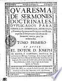 QVARESMA DE SERMONES DOCTRINALES